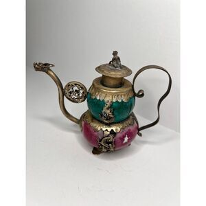 Vintage Double Gourd Decorative Teapot  Dragon Ornate Asian Style